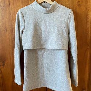 Nursing sweatshirt, fleece lined